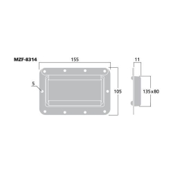 MZF-8314, uchwyt do kolumn lub case